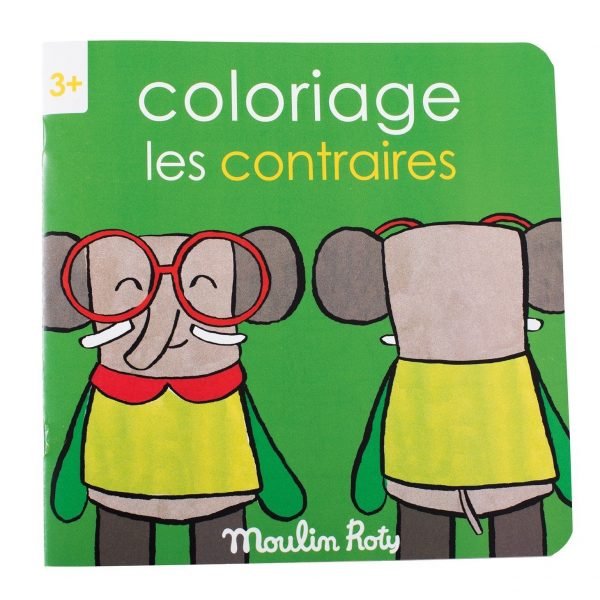 Quaderno da colorare gioco-imparo Contrari Popipop Moulin Roty