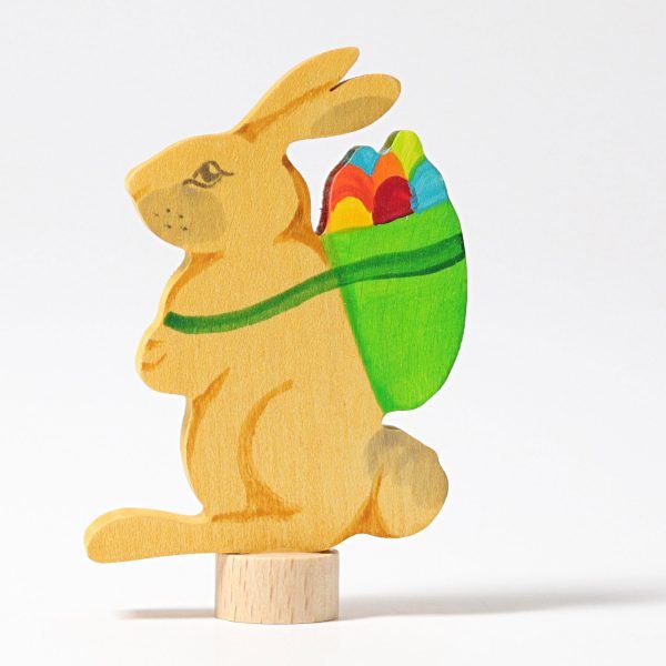 Figura decorativa legno coniglio pasquale Grimm's
