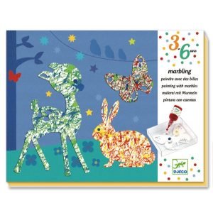Set artistico PAINTING WITH MARBLES Colourful parade Djeco