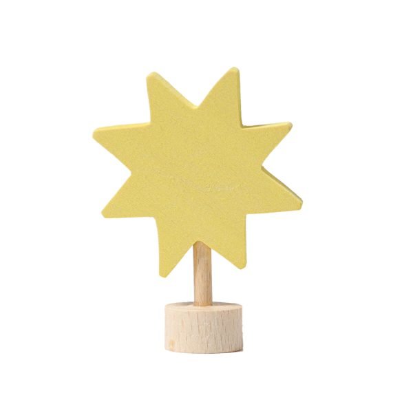 Figura decorativa legno stella gialla Grimm's