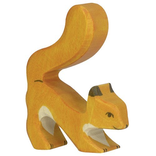 Figura legno scoiattolo che gioca - Holztiger