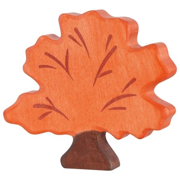Figura legno albero autunnale - Holztiger
