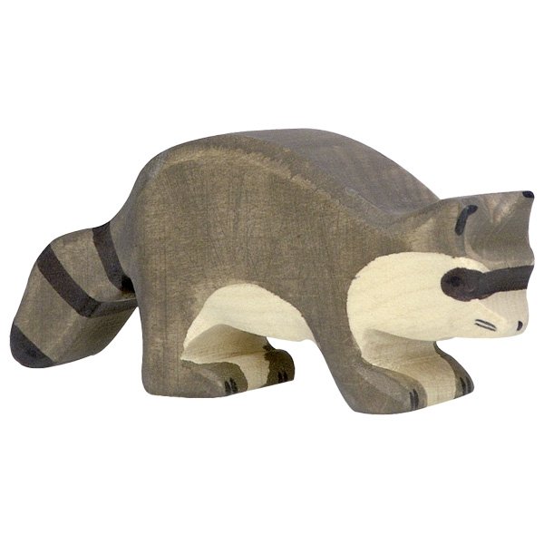Figura legno orsetto lavatore - Holztiger