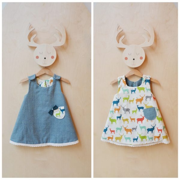 Scamiciata bambina reversibile lana e cotone
