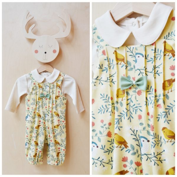 BIRDS & BRANCHES CREAM tessuto knit Birch fabric