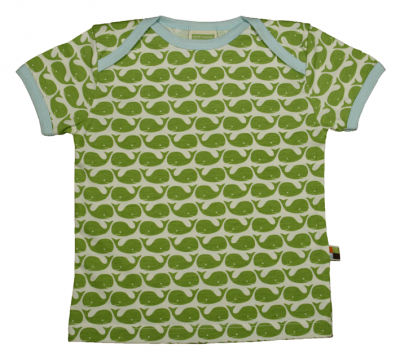 t-shirt con balene verdi