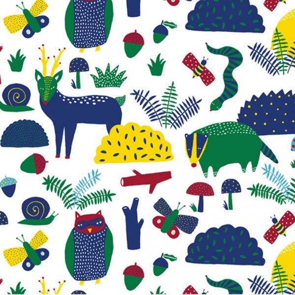 FLORA AND FAUNA tessuto animali Clouds9 Fabrics