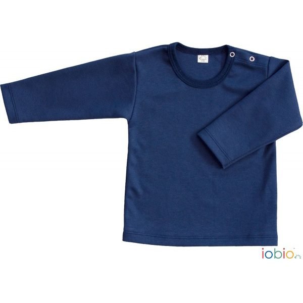 T-shirt maniche lunghe blu Popolini