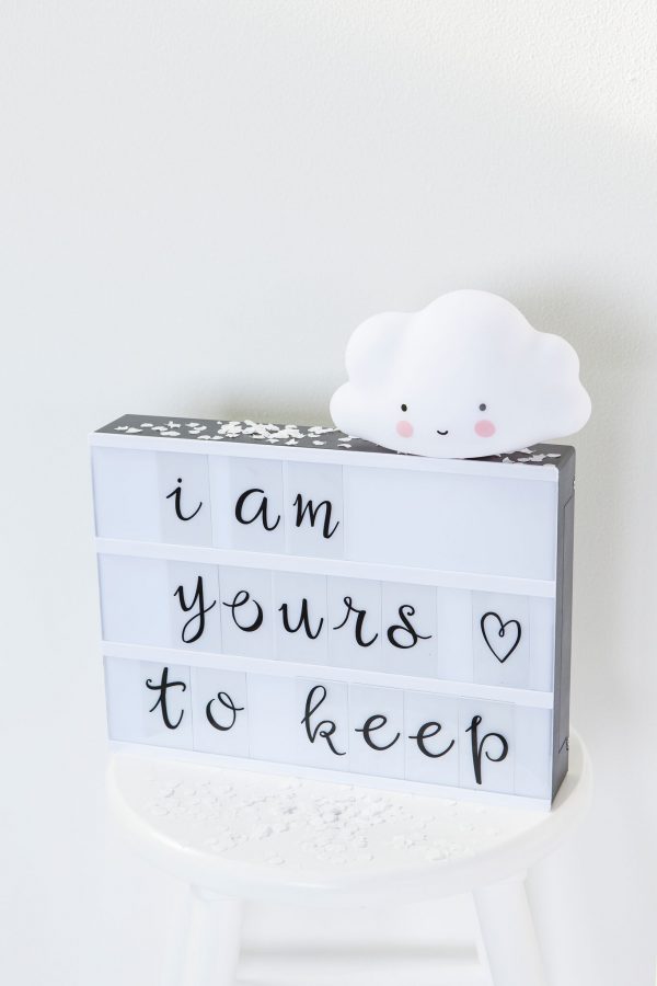 Lightbox A4 black + set lettere corsivo calligrafico OMAGGIO