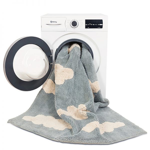 Tappeto lavabile nuvole azzurro vintage Lorena Canals