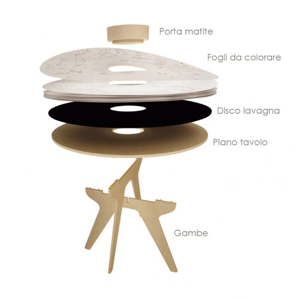 Tavolo multifunzionale 3 in 1 XXL Drawin Table