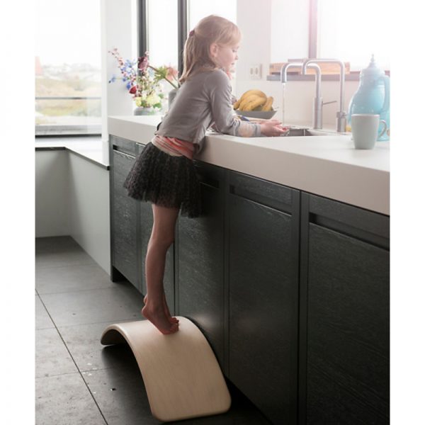 Wobbel pro balance board legno e feltro mustard