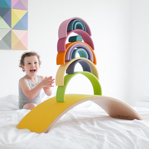 Wobbel pro balance board legno e feltro mustard