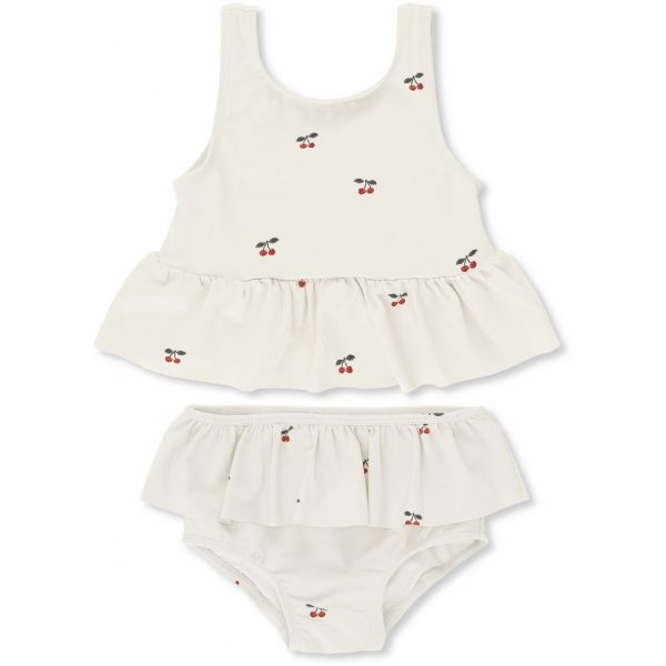 Konges Slojd Set 2 Bavaglini a Maniche Lunghe - Ciliegia unisex (bambini)