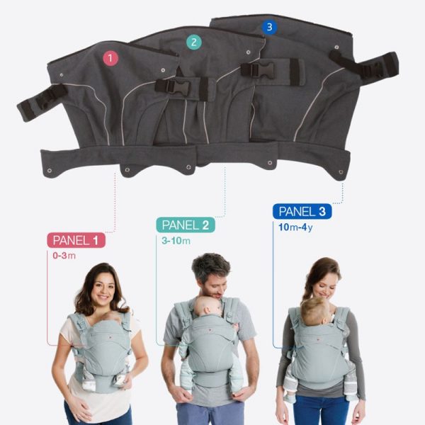 Marsupio ergonomico evolutivo Flexia antracite Babylonia