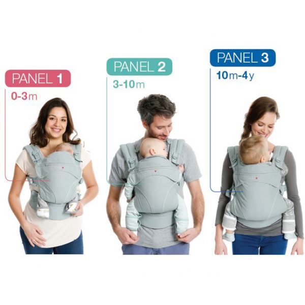 Marsupio ergonomico evolutivo Flexia antracite Babylonia