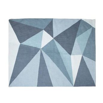 Tappeto geometric blue cotone intrecciato Sebra
