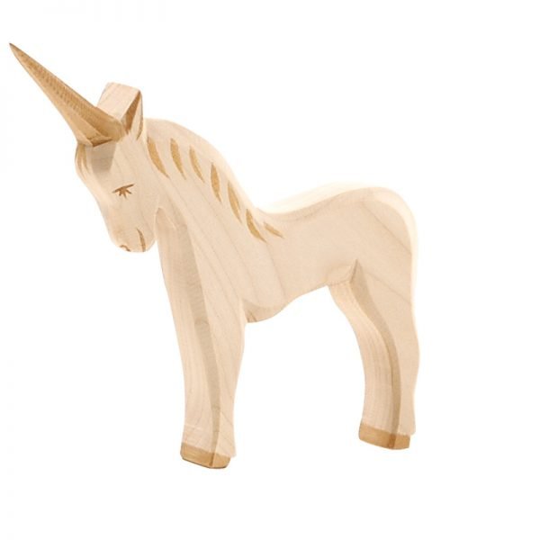 Figura legno Unicorno bianco - Ostheimer