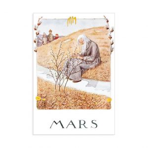 Cartolina mese Marzo Elsa Beskow
