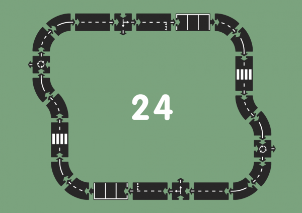 Pista flessibile per macchinine Highway 24 pz Waytoplay