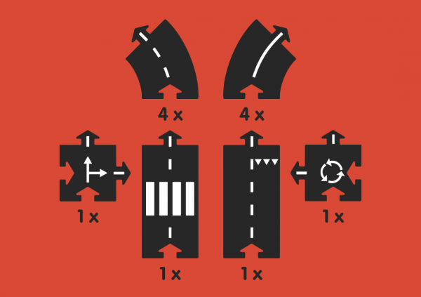 Pista flessibile per macchinine Ringroad 12pz Waytoplay