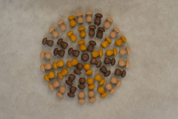 Mandala funghi marrone Waldorf Grapat LISTA REGALO ENEA SANTI