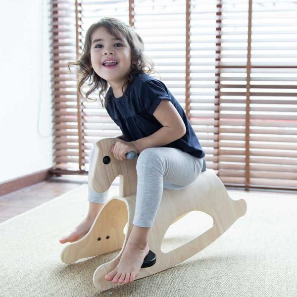 Cavallo a dondolo legno Palomino Mono Plan Toys