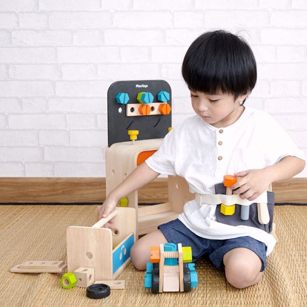 Set Attrezzi in Legno Robot Tool Box Plan Toys