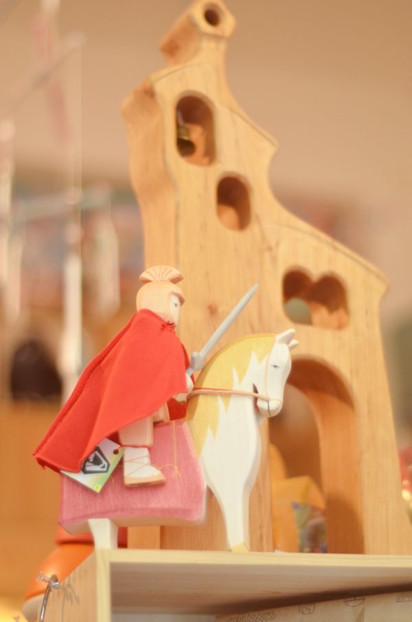 Set figure legno San Martino a cavallo - Ostheimer