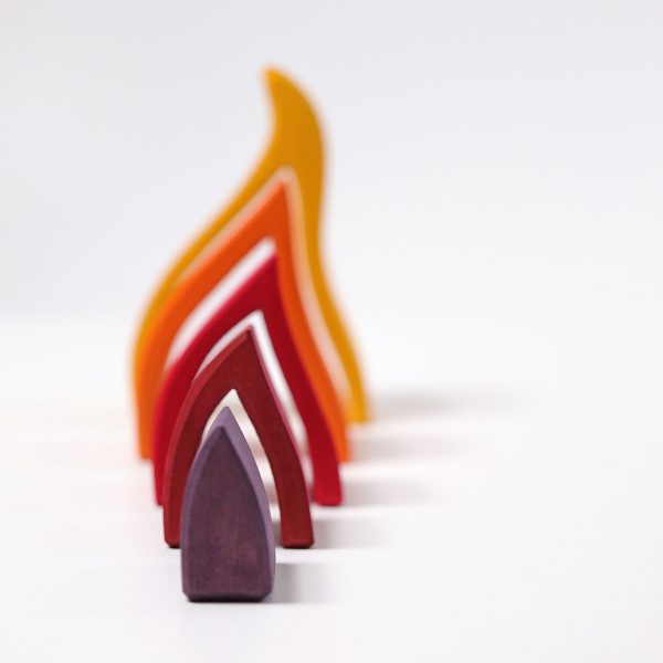 Impilabile legno fiamma mini Grimm's - 5 pezzi