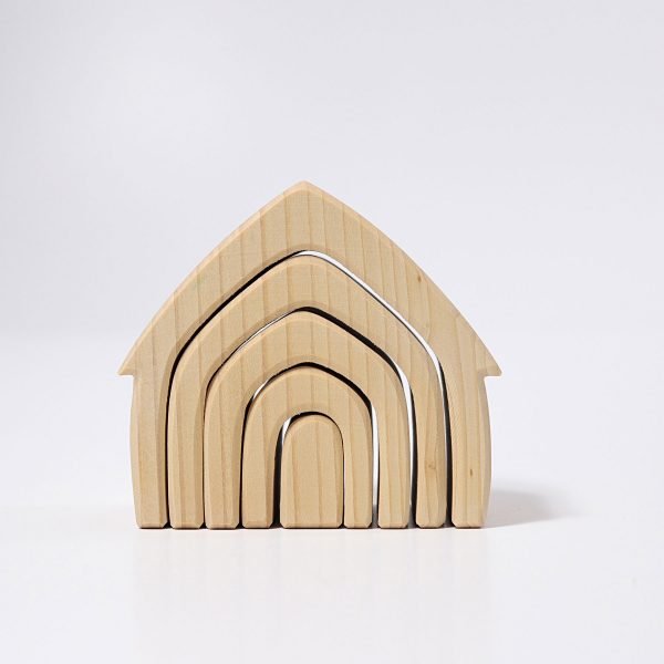 Casa impilabile legno naturale Grimm's - 5 pezzi