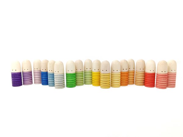 Set 18 Brots arcobaleno legno Grapat