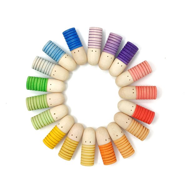 Set 18 Brots arcobaleno legno Grapat