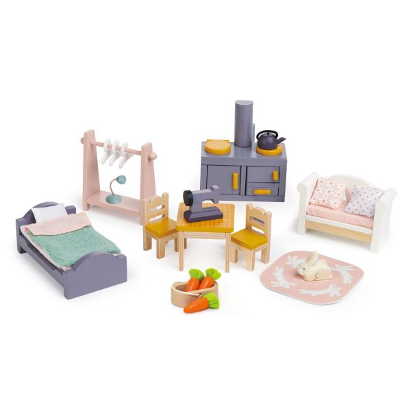 Casa delle bambole con arredi Cottontail Cottage Tender Leaf