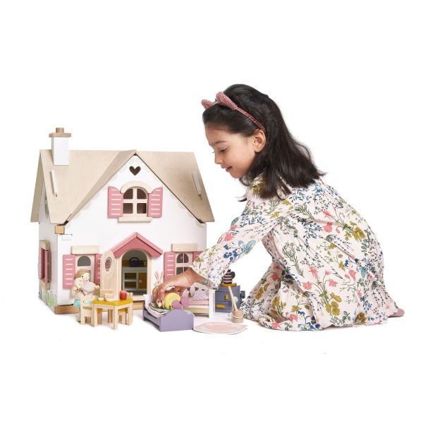 Casa delle bambole con arredi Cottontail Cottage Tender Leaf