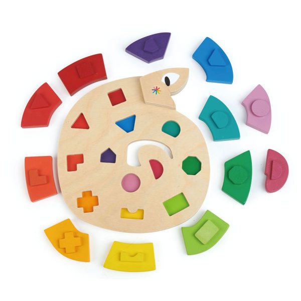 Puzzle didattico forme colori serpente Tender Leaf