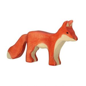 Figura legno volpe grande - Holztiger