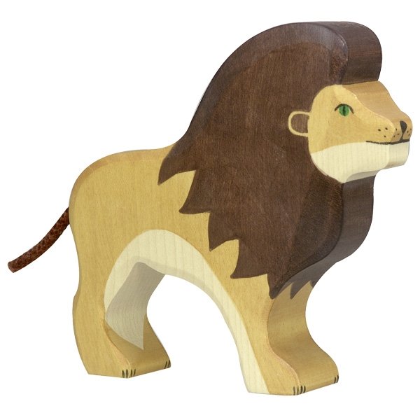 Figura legno leone - Holztiger