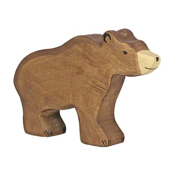 Figura legno grande Orso - Holztiger