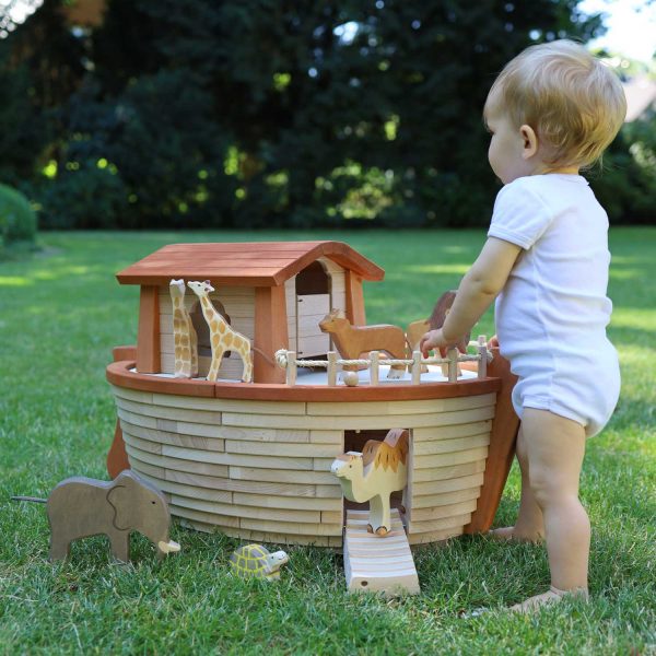 Figura legno Giraffa grande testa su - Holztiger