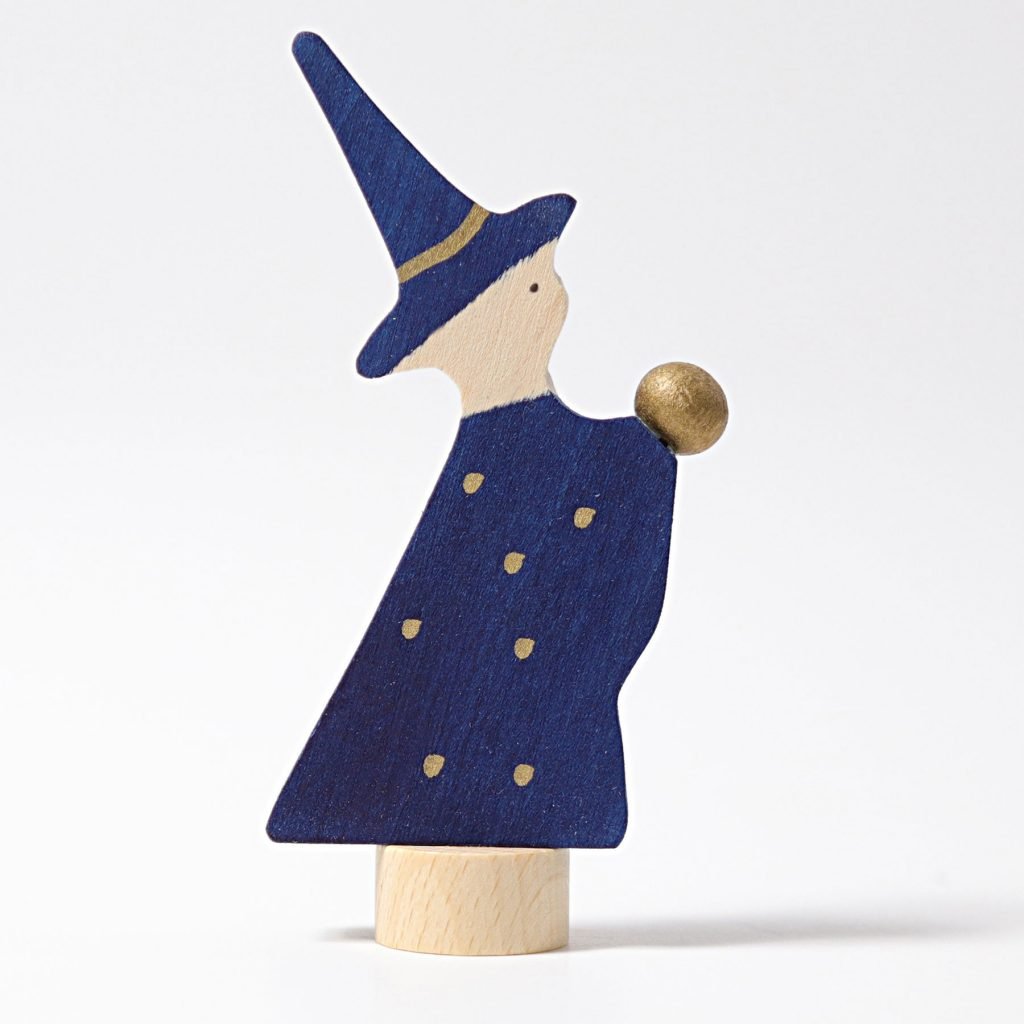 Figura decorativa legno mago Grimm's