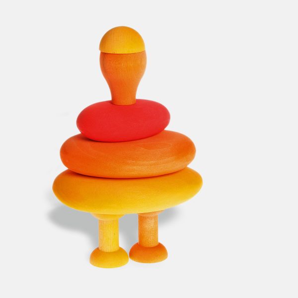 Gioco impilabile spolette arcobaleno con ago Grimm's