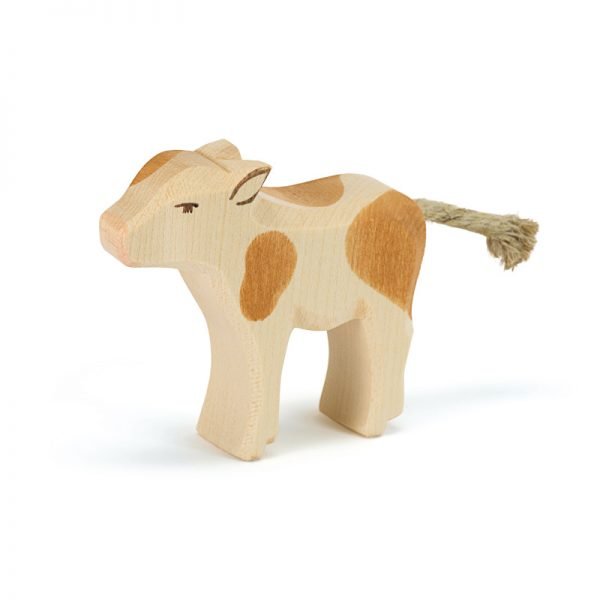 Figura legno vitello pezzato marrone - Ostheimer