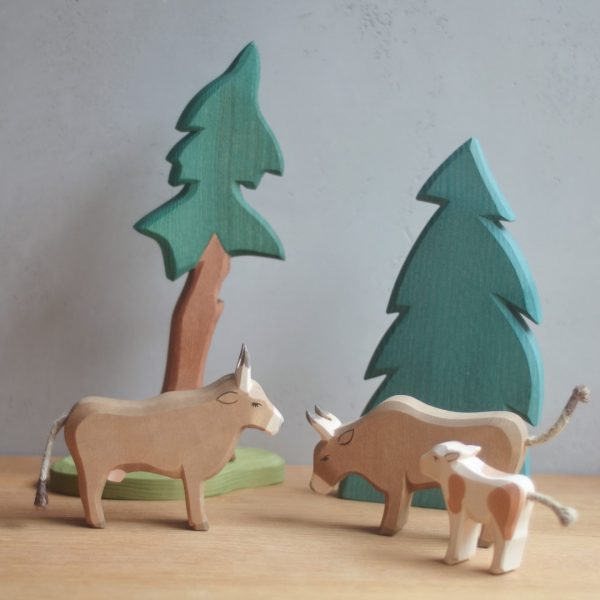 Figura legno mucca alpeggio - Ostheimer