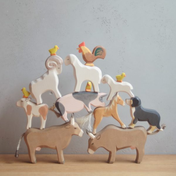 Figura legno mucca alpeggio - Ostheimer