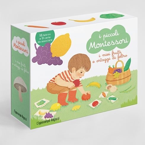 I piccoli Montessori - I miei frutti ortaggi di feltro Ippocampo Edizioni
