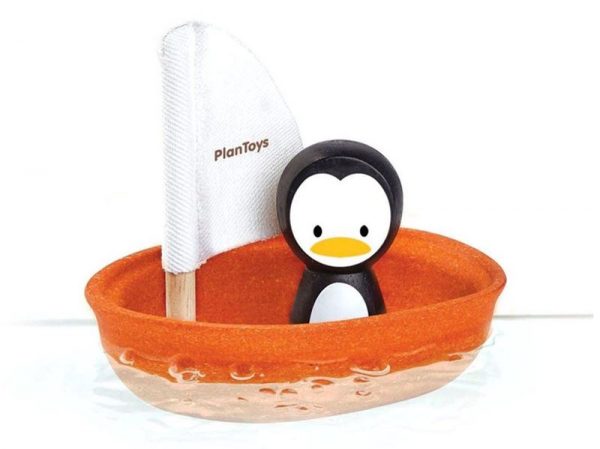 Gioco bagnetto barca a vela - pinguino Plan Toys