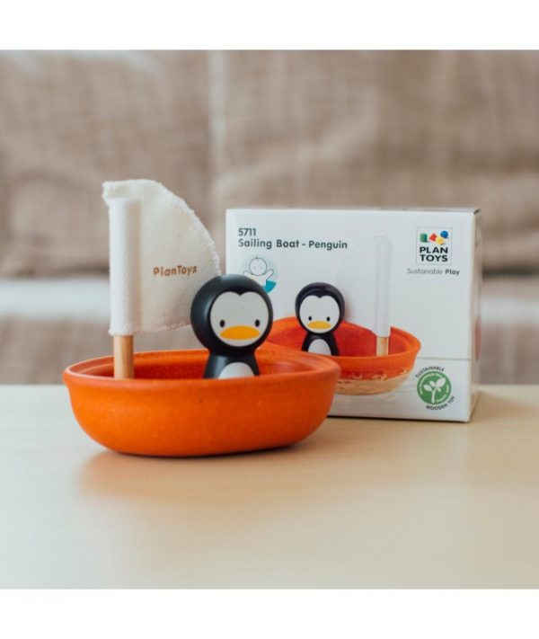 Gioco bagnetto barca a vela - pinguino Plan Toys