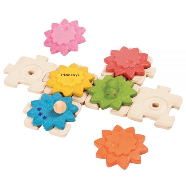 Puzzle ingranaggi colorati - 12 pezzi Plan Toys