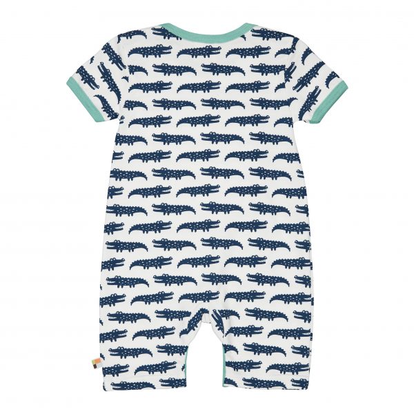 Tutina corta coccodrilli blu Loud+Proud